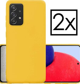 NoXx NoXx Samsung Galaxy A72 hoesje siliconen - Geel - 2 PACK