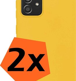 Nomfy Nomfy Samsung Galaxy A72 hoesje siliconen - Geel - 2 PACK