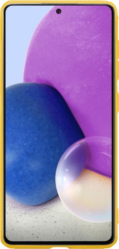 Nomfy Hoesje Geschikt voor Samsung A72 Hoesje Siliconen Cover Case - Hoes Geschikt voor Samsung Galaxy A72 Hoes Back Case - 2-PACK - Geel
