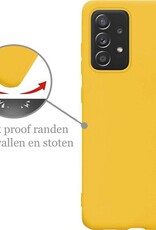 Nomfy Hoesje Geschikt voor Samsung A72 Hoesje Siliconen Cover Case - Hoes Geschikt voor Samsung Galaxy A72 Hoes Back Case - 2-PACK - Geel