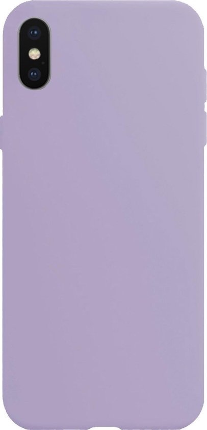 NoXx Hoes Geschikt voor iPhone X Hoesje Cover Siliconen Back Case Hoes - Lila
