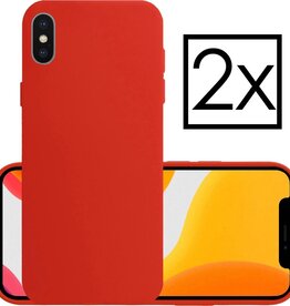 NoXx NoXx iPhone X Hoesje Siliconen - Rood - 2 PACK