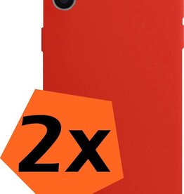 Nomfy Nomfy iPhone X Hoesje Siliconen - Rood - 2 PACK