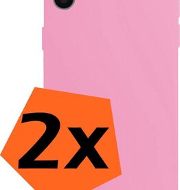 Nomfy Nomfy iPhone X Hoesje Siliconen - Roze - 2 PACK