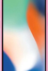 Nomfy Hoesje Geschikt voor iPhone X Hoesje Siliconen Cover Case - Hoes Geschikt voor iPhone X Hoes Back Case - 2-PACK - Lichtroze