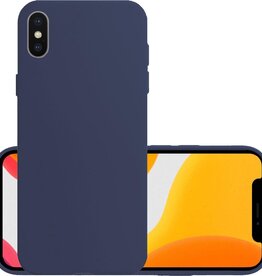 NoXx NoXx iPhone Xs Hoesje Siliconen - Donkerblauw