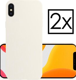 NoXx NoXx iPhone Xs Hoesje Siliconen - Wit - 2 PACK