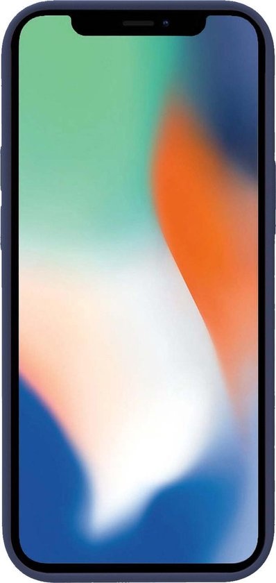 Nomfy Hoesje Geschikt voor iPhone Xs Hoesje Siliconen Cover Case - Hoes Geschikt voor iPhone Xs Hoes Back Case - 2-PACK - Donkerblauw