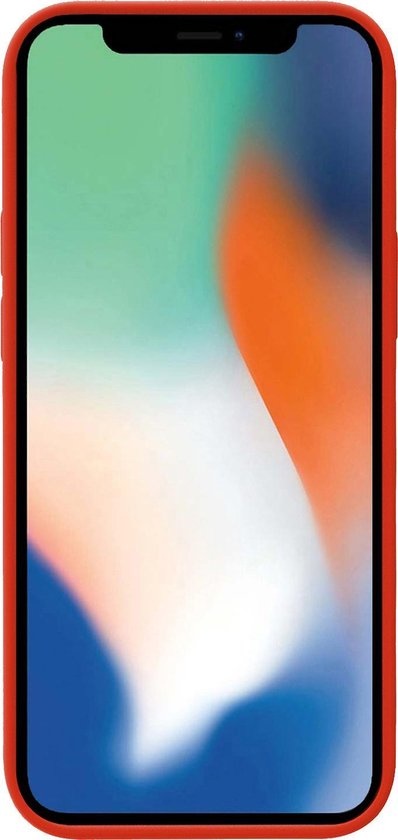 Nomfy Hoesje Geschikt voor iPhone Xs Hoesje Siliconen Cover Case - Hoes Geschikt voor iPhone Xs Hoes Back Case - Rood