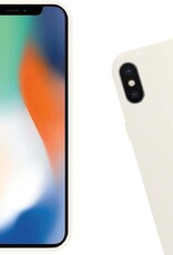 Nomfy Hoesje Geschikt voor iPhone Xs Hoesje Siliconen Cover Case - Hoes Geschikt voor iPhone Xs Hoes Back Case - Wit