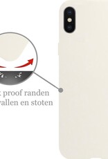 Nomfy Hoesje Geschikt voor iPhone Xs Hoesje Siliconen Cover Case - Hoes Geschikt voor iPhone Xs Hoes Back Case - 2-PACK - Wit