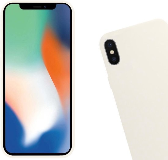 Nomfy Hoesje Geschikt voor iPhone Xs Hoesje Siliconen Cover Case - Hoes Geschikt voor iPhone Xs Hoes Back Case - 2-PACK - Wit