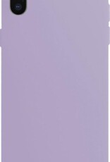 NoXx Hoes Geschikt voor iPhone Xs Max Hoesje Cover Siliconen Back Case Hoes - Lila