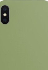 NoXx Hoes Geschikt voor iPhone Xs Max Hoesje Cover Siliconen Back Case Hoes - Groen