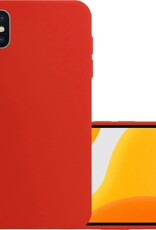NoXx Hoes Geschikt voor iPhone Xs Max Hoesje Cover Siliconen Back Case Hoes - Rood