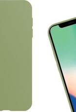 Nomfy Hoesje Geschikt voor iPhone Xs Max Hoesje Siliconen Cover Case - Hoes Geschikt voor iPhone Xs Max Hoes Back Case - 2-PACK - Groen
