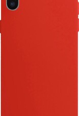 Nomfy Hoesje Geschikt voor iPhone Xs Max Hoesje Siliconen Cover Case - Hoes Geschikt voor iPhone Xs Max Hoes Back Case - Rood