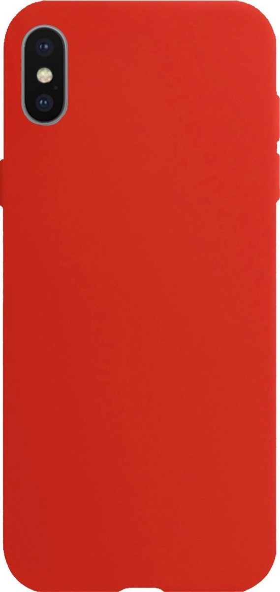 Nomfy Hoesje Geschikt voor iPhone Xs Max Hoesje Siliconen Cover Case - Hoes Geschikt voor iPhone Xs Max Hoes Back Case - Rood