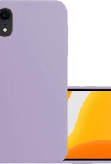 NoXx Hoes Geschikt voor iPhone XR Hoesje Cover Siliconen Back Case Hoes - Lila