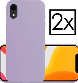 NoXx NoXx iPhone XR Hoesje Siliconen - Lila - 2 PACK