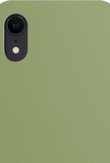 NoXx Hoes Geschikt voor iPhone XR Hoesje Cover Siliconen Back Case Hoes - Groen - 2x