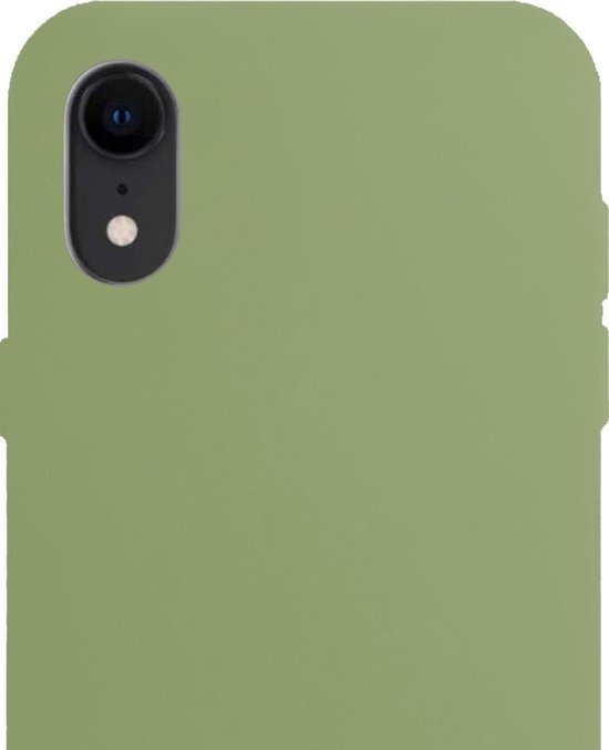 NoXx Hoes Geschikt voor iPhone XR Hoesje Cover Siliconen Back Case Hoes - Groen - 2x