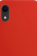 NoXx Hoes Geschikt voor iPhone XR Hoesje Cover Siliconen Back Case Hoes - Rood