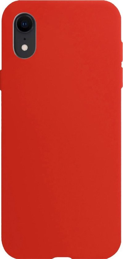 NoXx Hoes Geschikt voor iPhone XR Hoesje Cover Siliconen Back Case Hoes - Rood