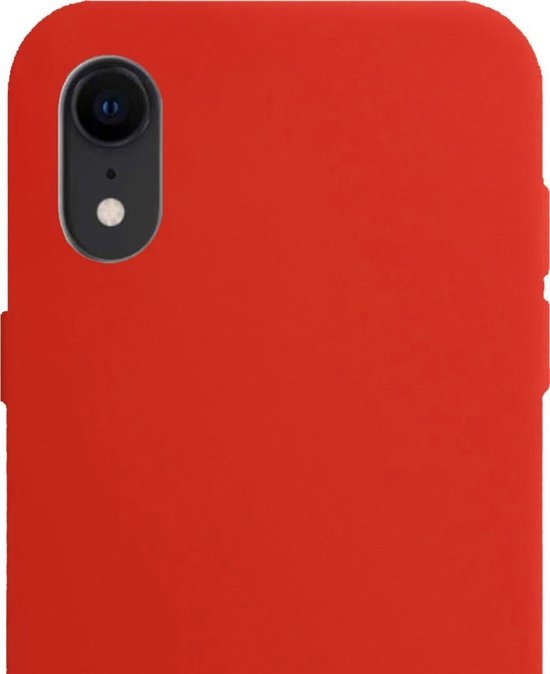 NoXx Hoes Geschikt voor iPhone XR Hoesje Cover Siliconen Back Case Hoes - Rood - 2x