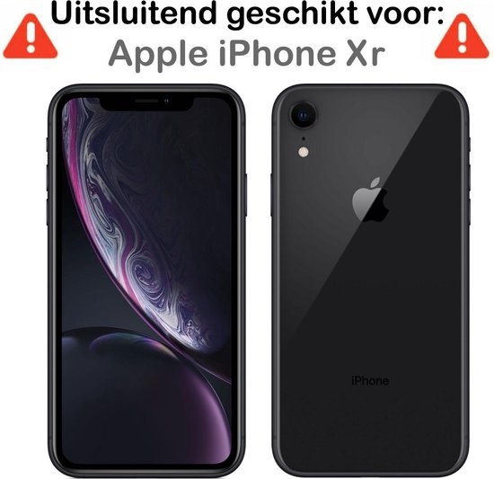 NoXx Hoes Geschikt voor iPhone XR Hoesje Cover Siliconen Back Case Hoes - Rood - 2x