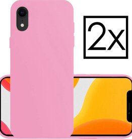 NoXx NoXx iPhone XR Hoesje Siliconen - Roze - 2 PACK