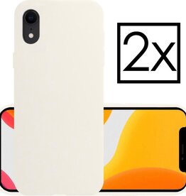 NoXx NoXx iPhone XR Hoesje Siliconen - Wit - 2 PACK