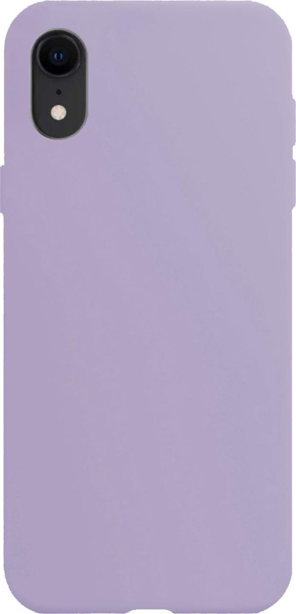 Nomfy Hoesje Geschikt voor iPhone XR Hoesje Siliconen Cover Case - Hoes Geschikt voor iPhone XR Hoes Back Case - Lila
