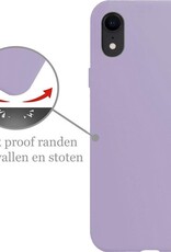 Nomfy Hoesje Geschikt voor iPhone XR Hoesje Siliconen Cover Case - Hoes Geschikt voor iPhone XR Hoes Back Case - Lila