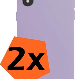 Nomfy Nomfy iPhone XR Hoesje Siliconen - Lila - 2 PACK