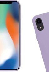 Nomfy Hoesje Geschikt voor iPhone XR Hoesje Siliconen Cover Case - Hoes Geschikt voor iPhone XR Hoes Back Case - 2-PACK - Lila