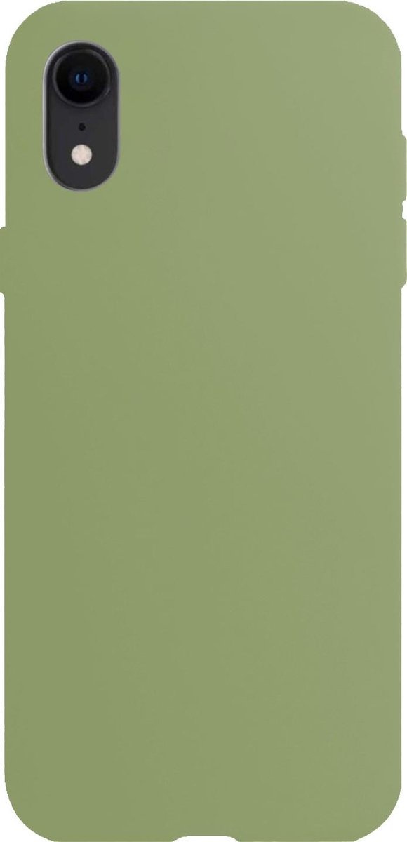 Nomfy Hoesje Geschikt voor iPhone XR Hoesje Siliconen Cover Case - Hoes Geschikt voor iPhone XR Hoes Back Case - Groen