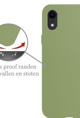 Nomfy Hoesje Geschikt voor iPhone XR Hoesje Siliconen Cover Case - Hoes Geschikt voor iPhone XR Hoes Back Case - Groen