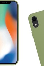 Nomfy Hoesje Geschikt voor iPhone XR Hoesje Siliconen Cover Case - Hoes Geschikt voor iPhone XR Hoes Back Case - Groen