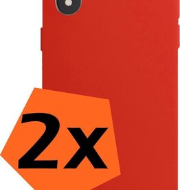 Nomfy Nomfy iPhone XR Hoesje Siliconen - Rood - 2 PACK