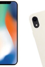 Nomfy Hoesje Geschikt voor iPhone XR Hoesje Siliconen Cover Case - Hoes Geschikt voor iPhone XR Hoes Back Case - Wit