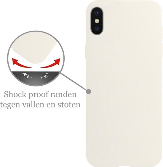 Nomfy Hoesje Geschikt voor iPhone XR Hoesje Siliconen Cover Case - Hoes Geschikt voor iPhone XR Hoes Back Case - Wit