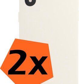 Nomfy Nomfy iPhone XR Hoesje Siliconen - Wit - 2 PACK