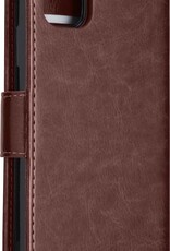 NoXx Hoes Geschikt voor iPhone 12 Hoesje Bookcase Hoes 2-in-1 Uitneembaar Cover Hard Case - Bruin