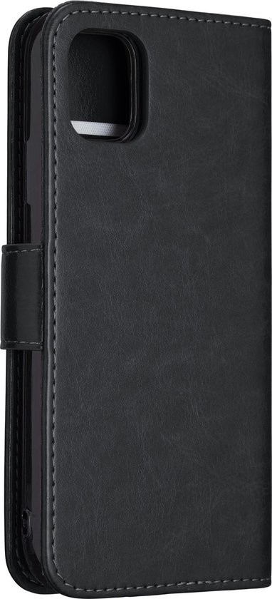 NoXx Hoes Geschikt voor iPhone 12 Hoesje Bookcase Hoes 2-in-1 Uitneembaar Cover Hard Case - Zwart