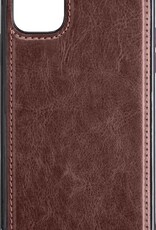 Nomfy Hoesje Geschikt voor iPhone 12 Hoesje 2-in-1 Bookcase Hoes Case Uitneembaar - Hoes Geschikt voor iPhone 12 Hoes Cover - Bruin