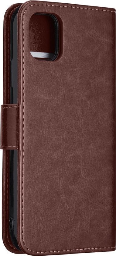 NoXx Hoes Geschikt voor iPhone 12 Pro Hoesje Bookcase Hoes 2-in-1 Uitneembaar Cover Hard Case - Bruin