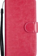 Nomfy Hoesje Geschikt voor iPhone 12 Pro Hoesje 2-in-1 Bookcase Hoes Case Uitneembaar - Hoes Geschikt voor iPhone 12 Pro Hoes Cover - Donkerroze