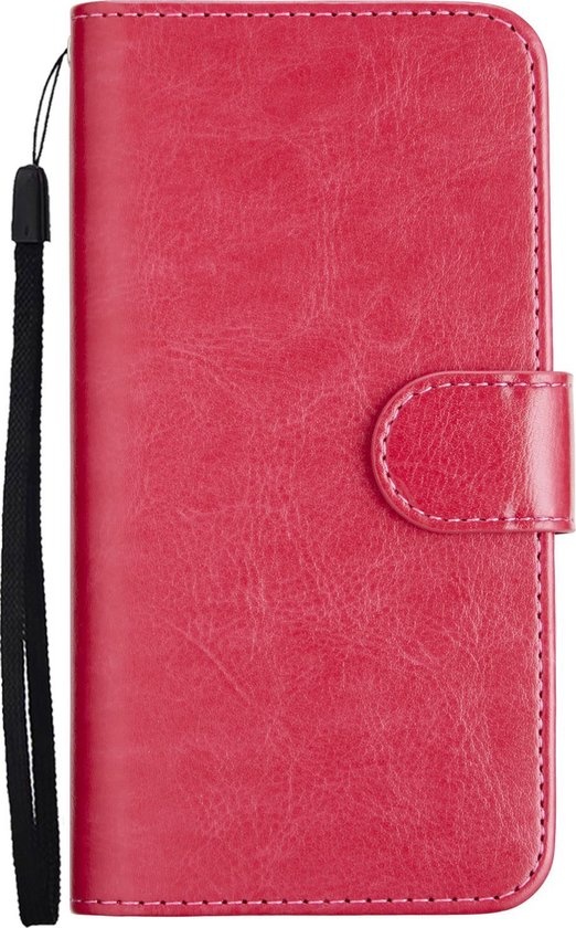 Nomfy Hoesje Geschikt voor iPhone 12 Pro Hoesje 2-in-1 Bookcase Hoes Case Uitneembaar - Hoes Geschikt voor iPhone 12 Pro Hoes Cover - Donkerroze