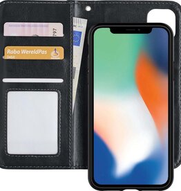 Nomfy Nomfy iPhone 12 Pro 2-in-1 hoesje bookcase afneembaar - Zwart